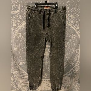 NEOBLUE MENS CASUAL JOGGERS SLIM-FIT SWEATPANTS Charcoal GrayHIP HOP URBAN sz 34